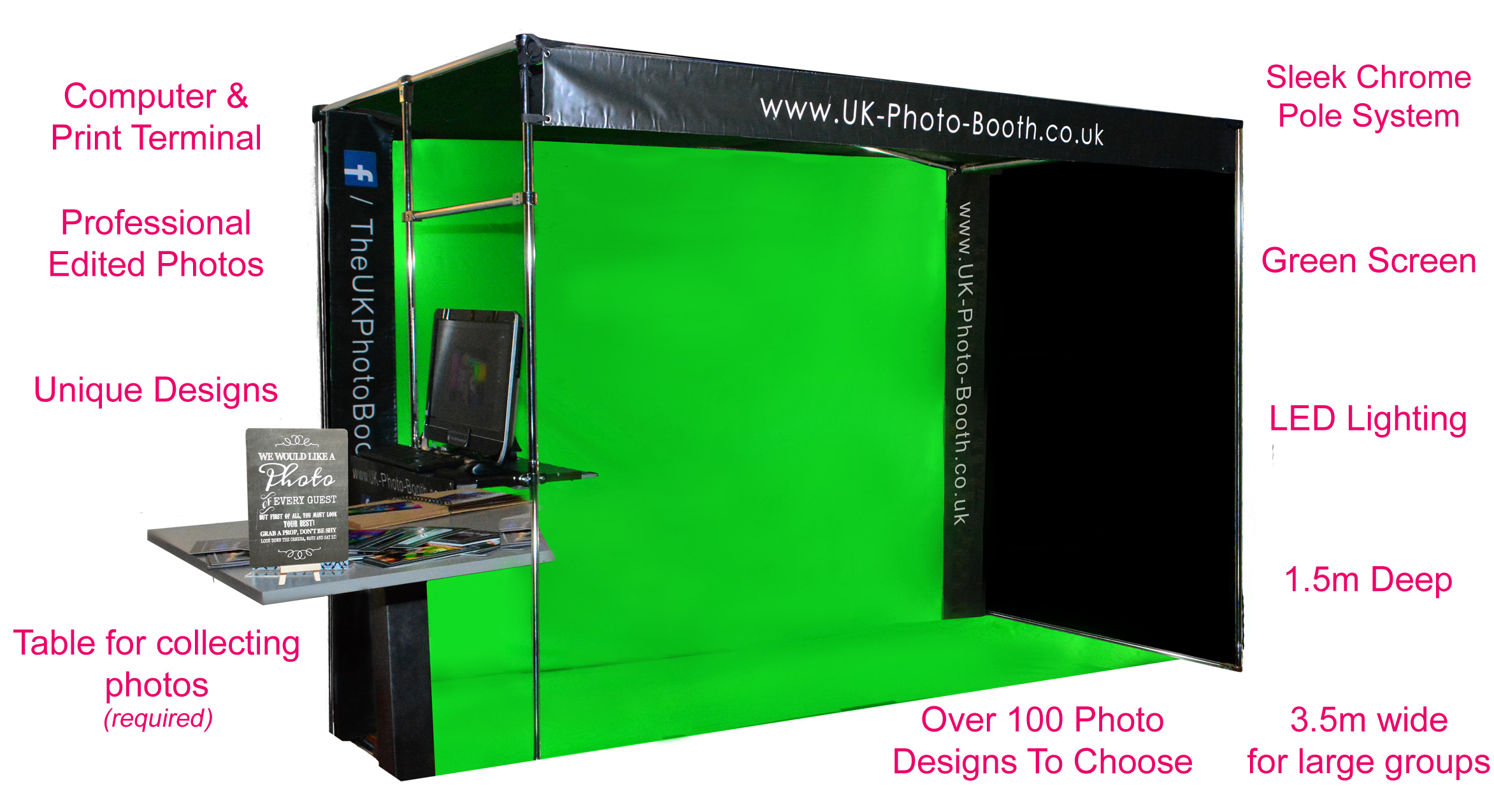 Green screen photo booth hire