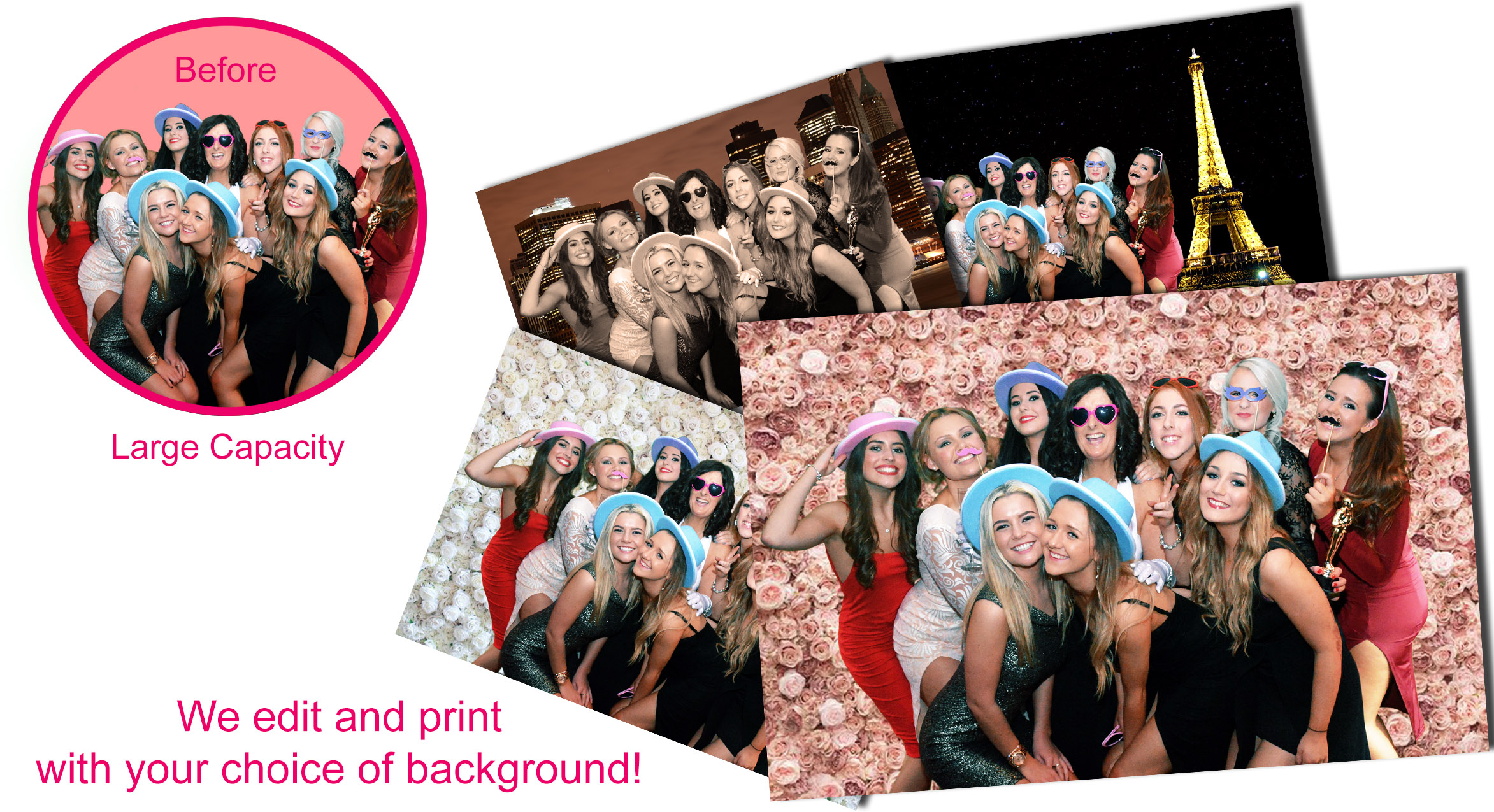 Large Capacity green screen photo booth